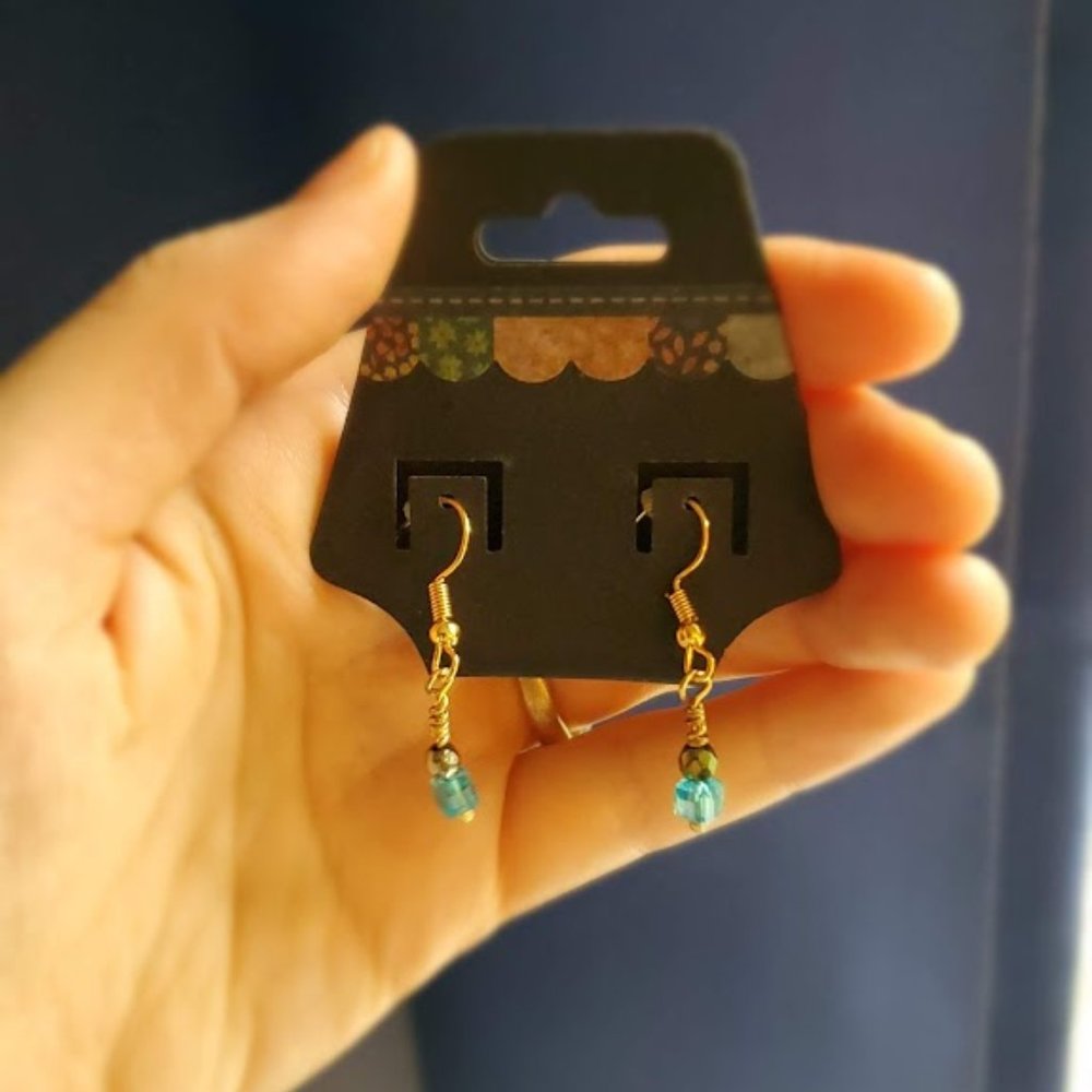 Enchanting Handmade Bead Earrings. Gold-Plated Hooks